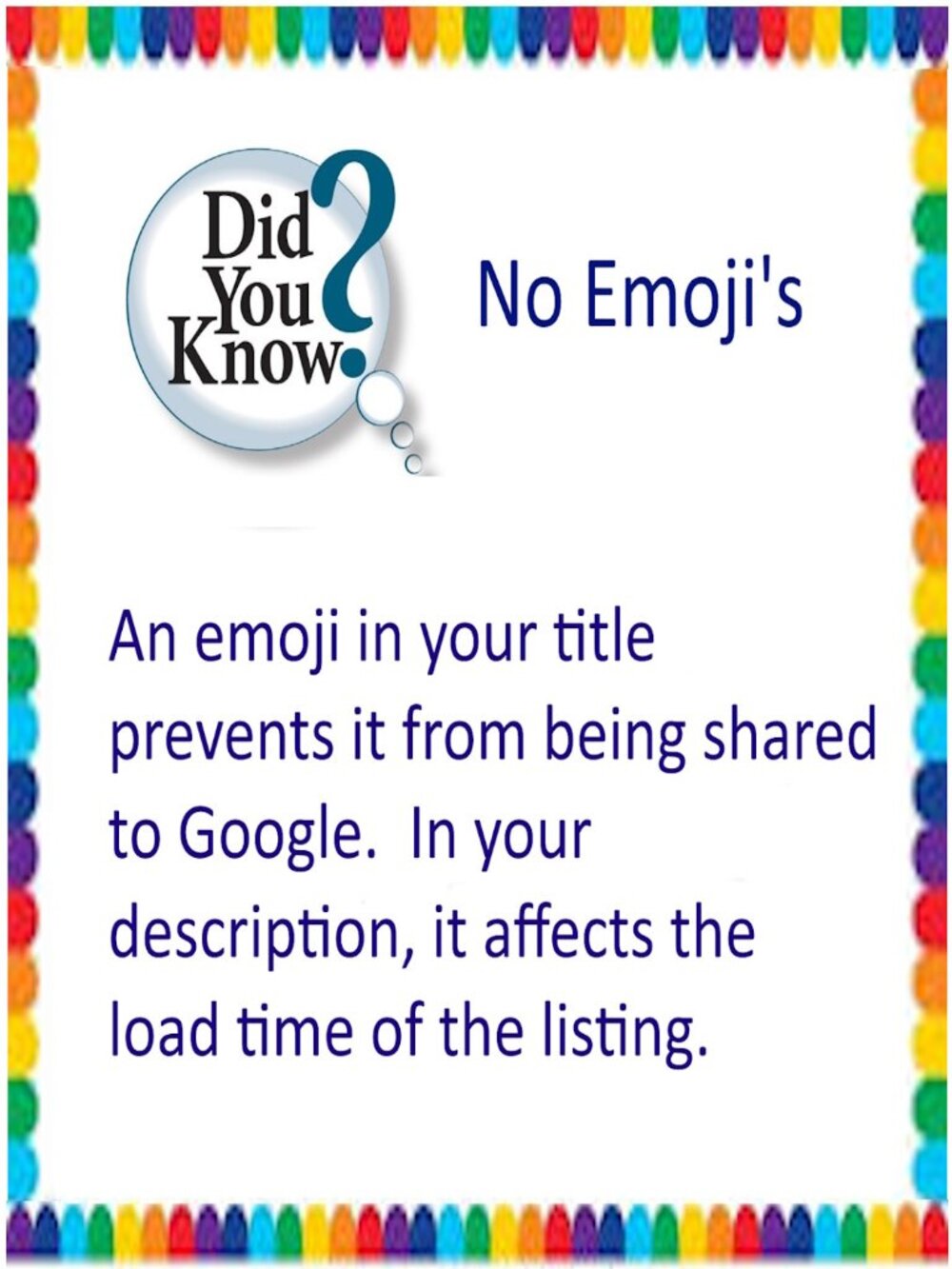 Did You Know That Emoji's Hurt Your Listings?